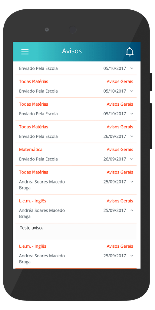 Avisos - Aplicativo Escolar