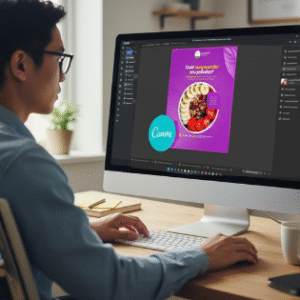 Criar post de açaí no Canva: Tutorial Passo a Passo