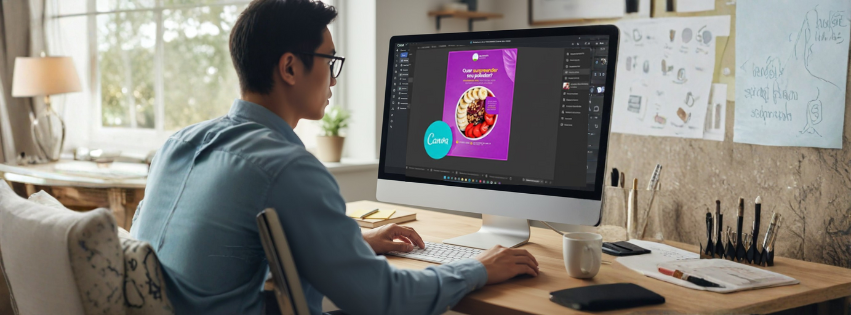 Criar post de açaí no Canva: Tutorial Passo a Passo