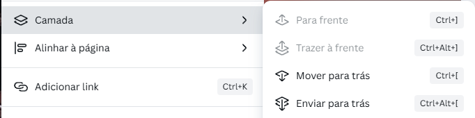 Ferramenta camada do canva