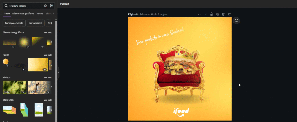 Arte feita com canva com logo do aplicativo de delivery